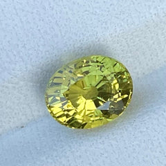 2.10 Carats Greenish Yellow Chrysoberyl Oval Shape Natural Sri Lankan Gemstone