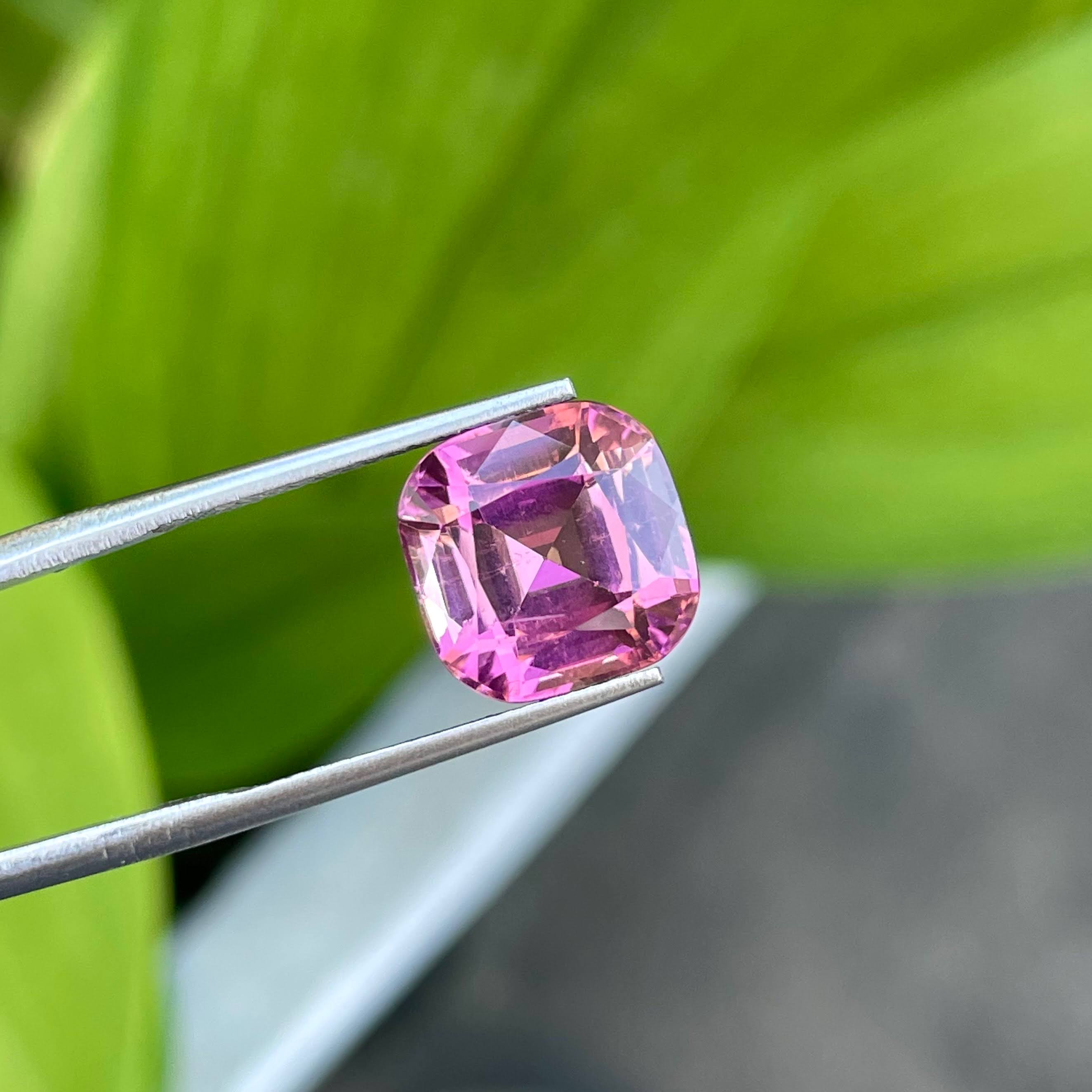 Pink Tourmaline 6.90 Carat Cushion Cut