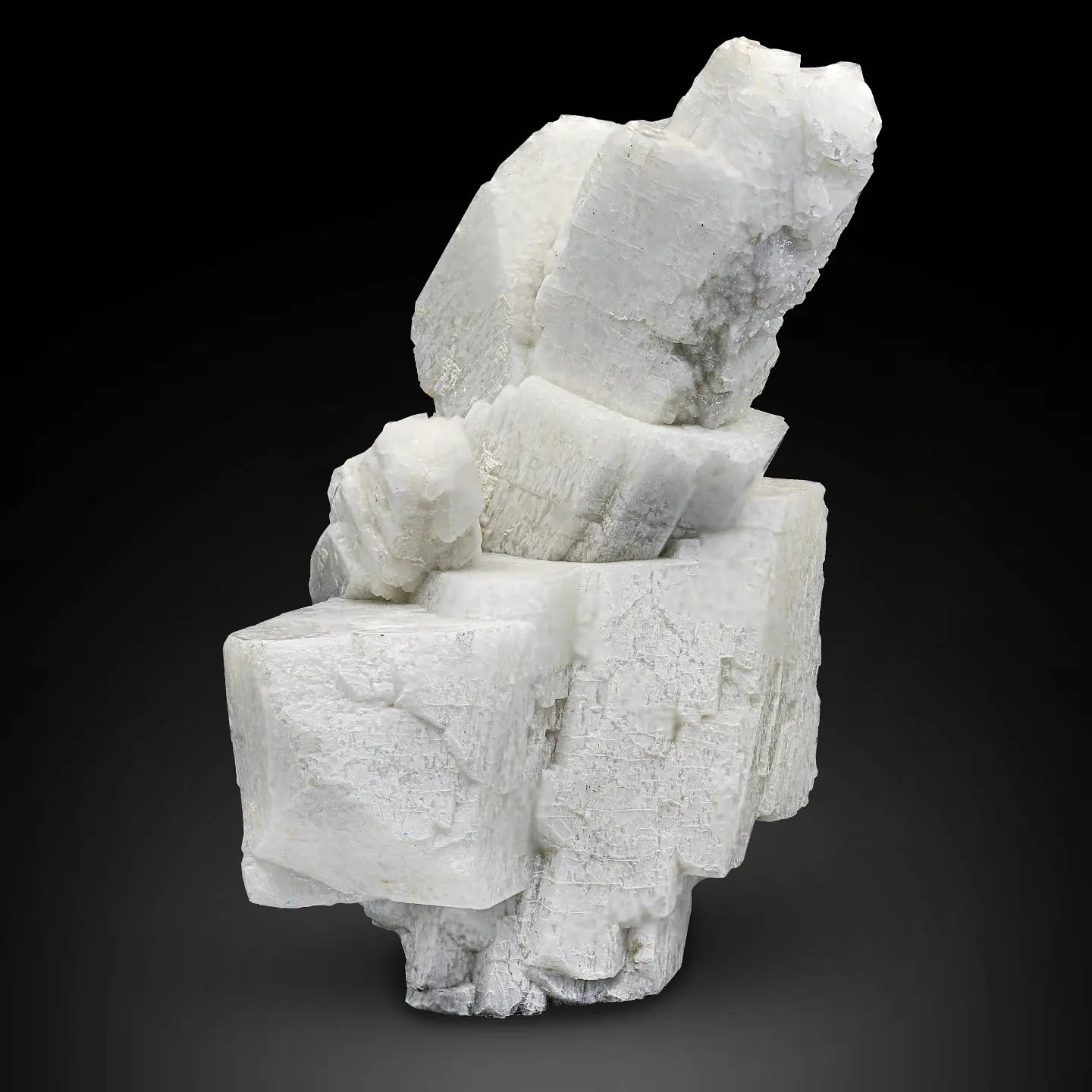 Ethereal Twinned Microcline Feldspar Crystal Aggregate with Milky White wet Luster from Pakistan