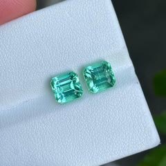  4.55 Carat Greenish Blue Tourmaline Pair