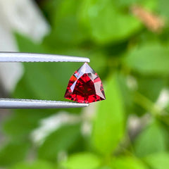 Glamming Trillion Shape Red Garnet 1.20 carats Natural Loose Tanzanian Gemstone