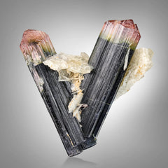 Pink cap V-shape Tourmaline with Cleavelandite from Skardu, Pakistan