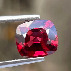 Shop Fine Quality Red Burmese Spinel 1.50 carats Cushion Cut Natural Gemstone