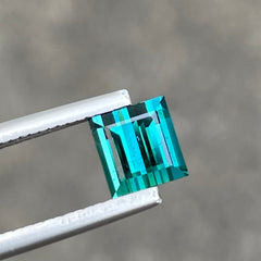 Indicolite Tourmaline 1.50 carats Baguette Cut Natural Loose Afghani Gemstone