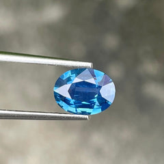 Soft Blue Sapphire 1.45 Carats Oval Cut