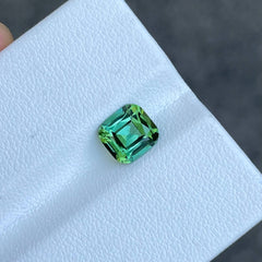 1.75 Carats Mint Green Tourmaline Cushion