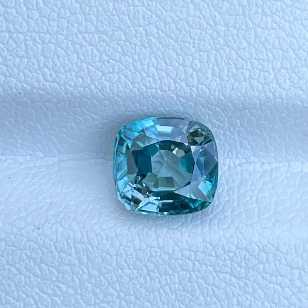 Dark Blue Zircon Stone 2.45 Carats Cushion Cut Natural Cambodian Gemstone