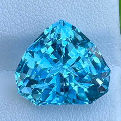 Genuine Fancy Cut Swiss Blue Topaz 9.95 carats Natural Madagascar's Gemstone