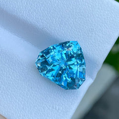 Genuine Fancy Cut Swiss Blue Topaz 9.95 carats Natural Madagascar's Gemstone