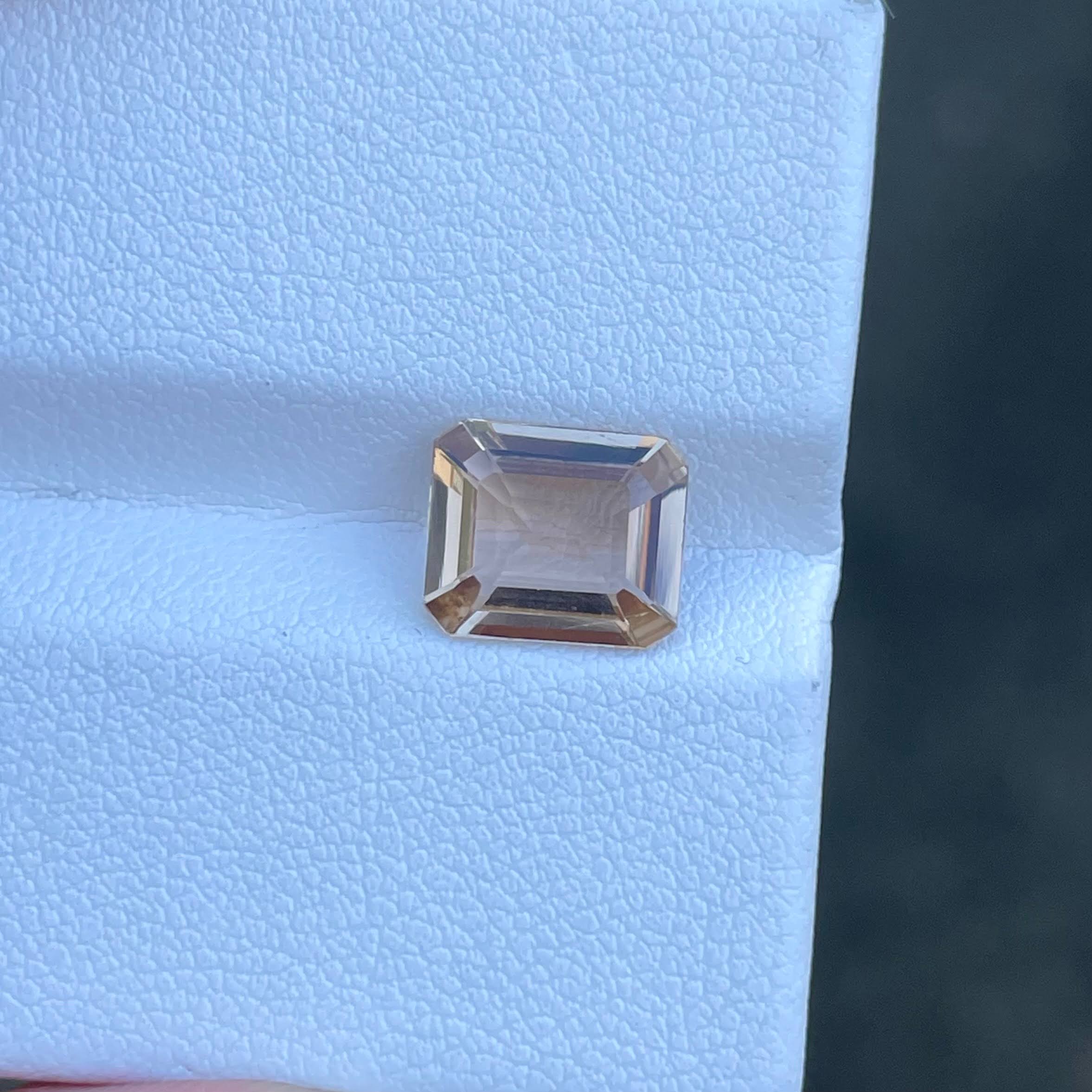 Peachy Topaz 2.50 carats Emerald Cut