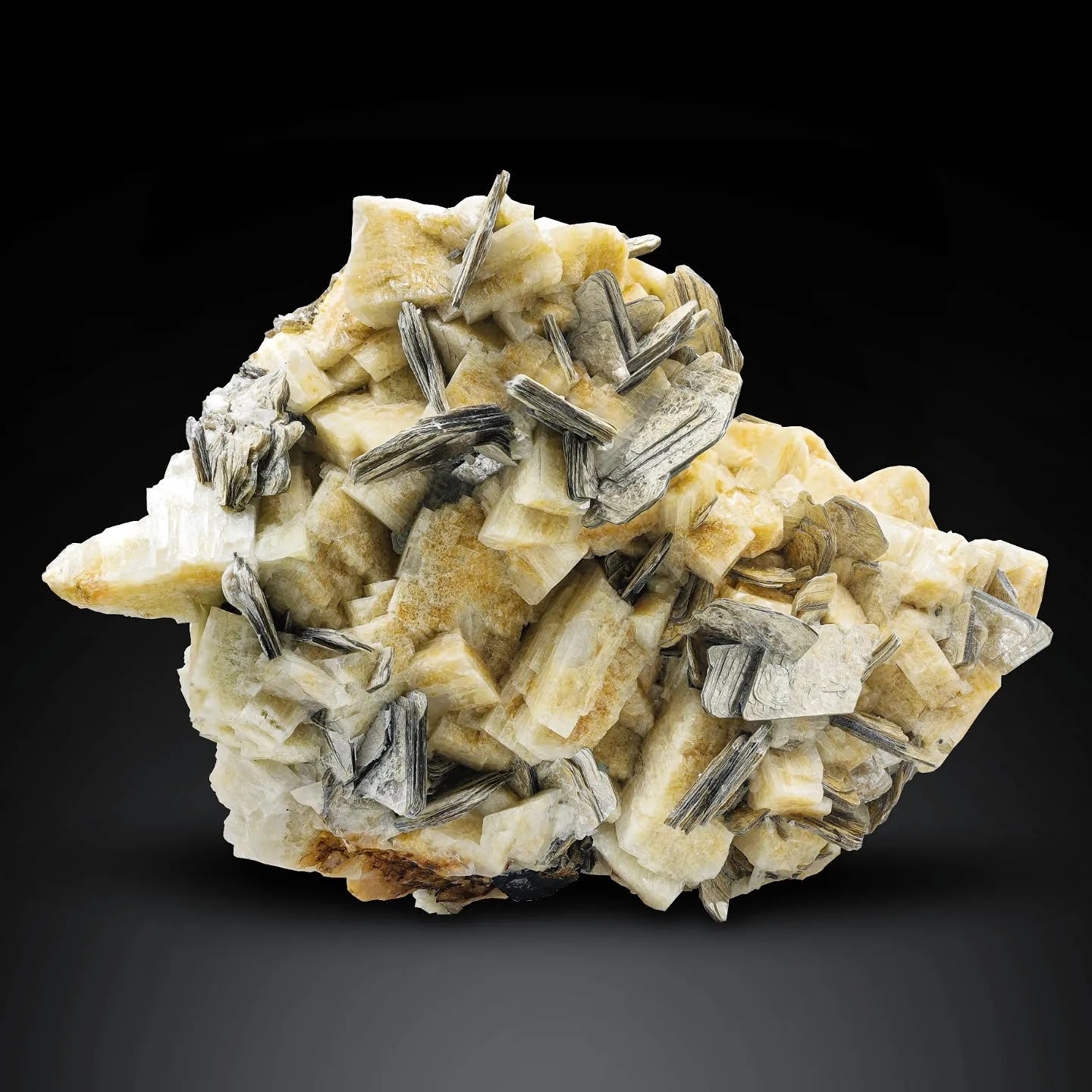 Muscovite Mica Mineral on Microcline