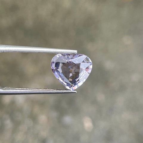Silvery Gray Burmese Spinel 2.60 carats Heart Cut Natural Loose Gemstone