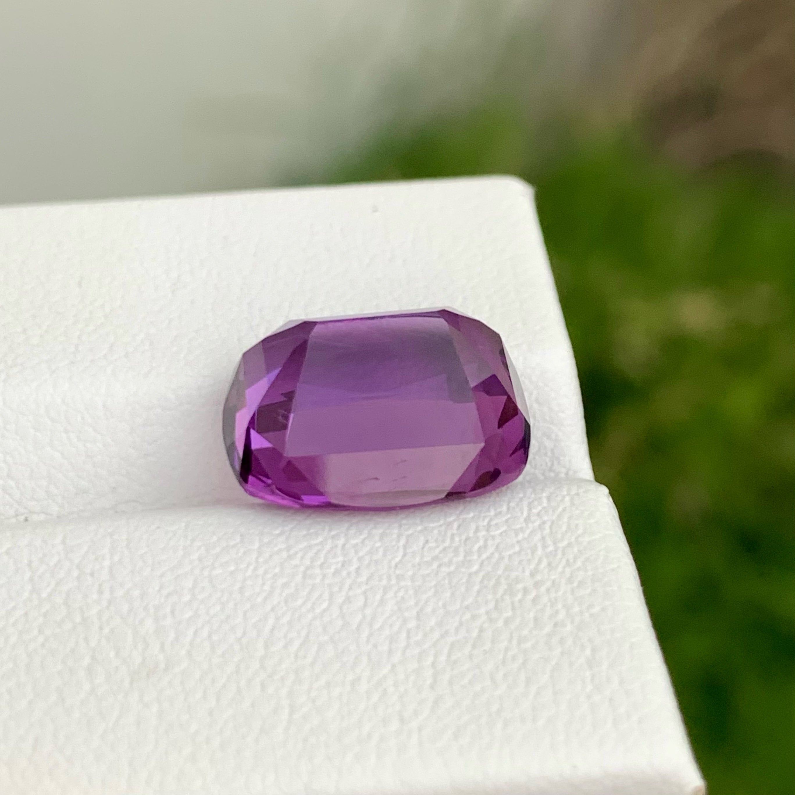 Softening Purple Amethyst Stone 8.70 carats Cushion Cut Natural Brazilian Gemstone