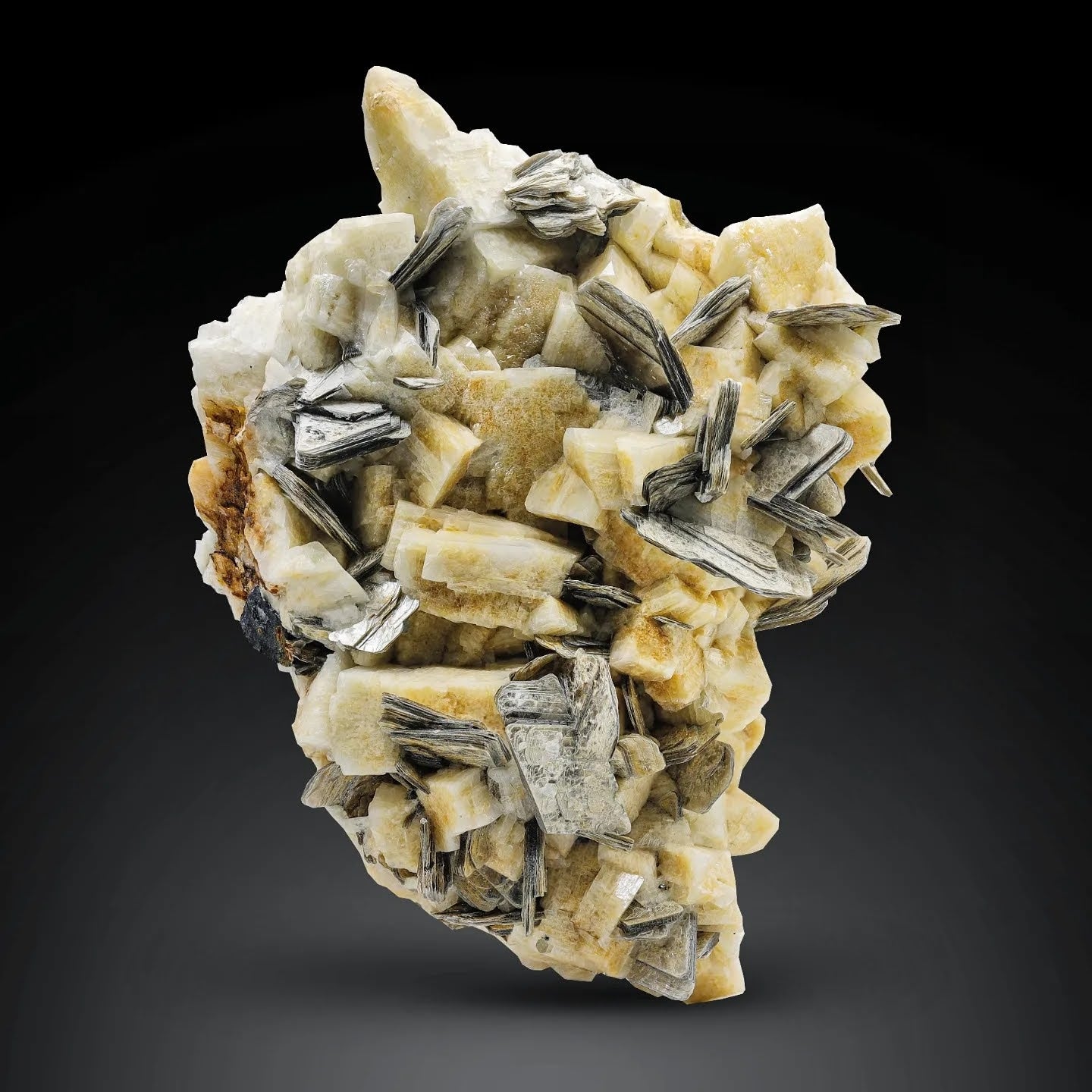Muscovite Mica Mineral on Microcline