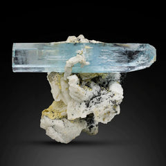  Double Terminated Aquamarine with Albite