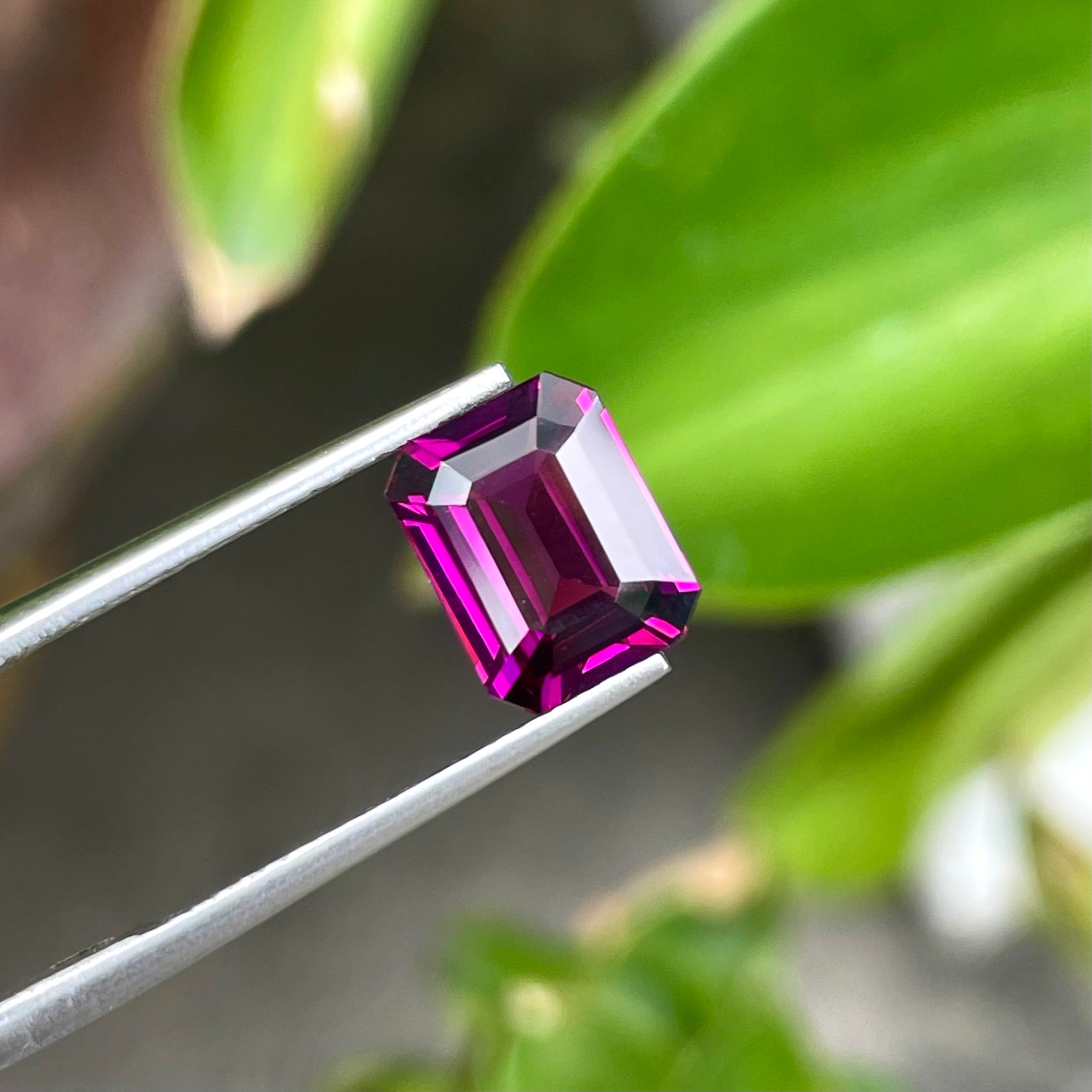 Purple Garnet 2.55 Carats Emerald Cut