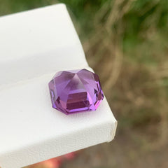 Glam of Purple Amethyst 7.80 carats Asscher Cut Natural Brazilian Gemstone