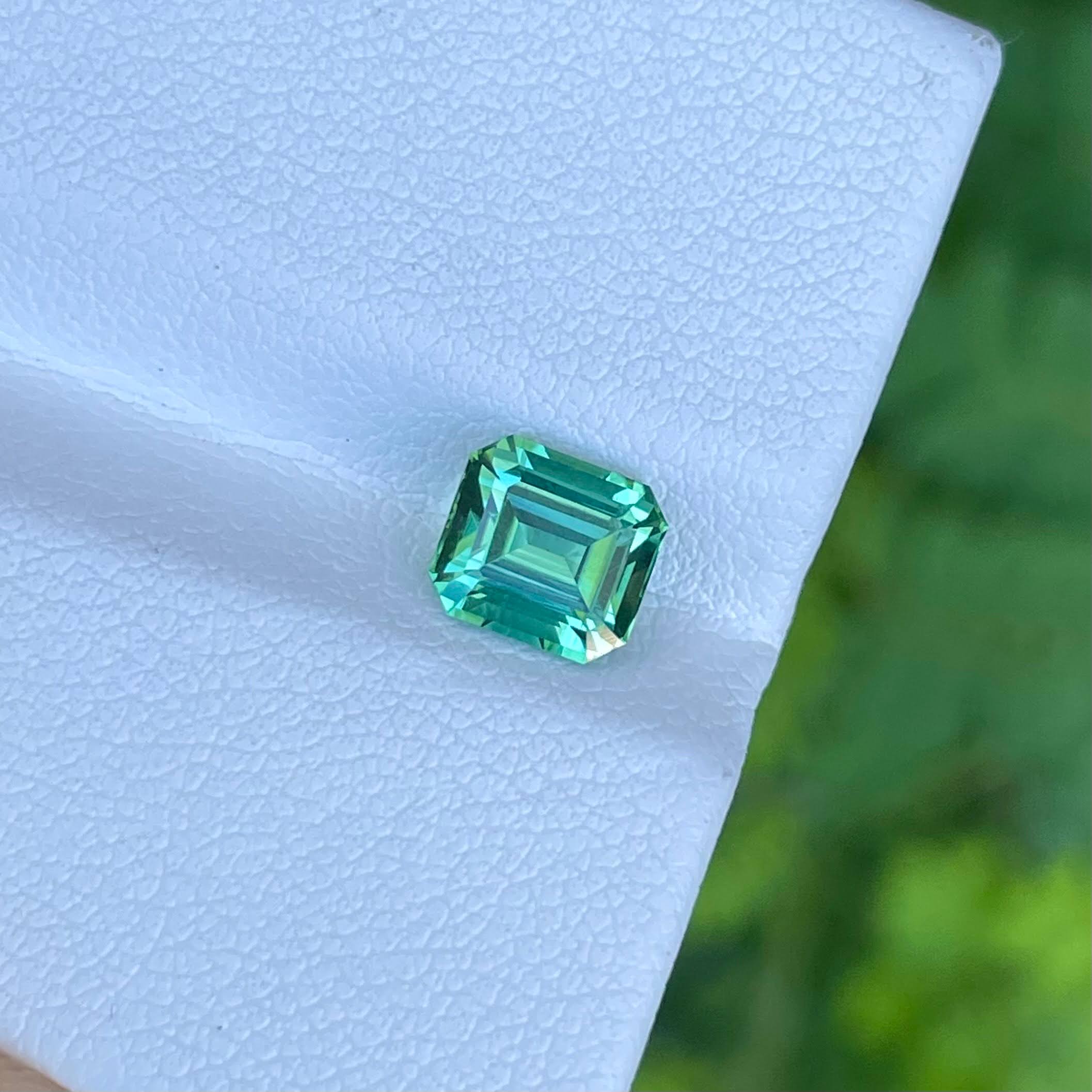 Bluish Green Tourmaline 1.50 Carat Cut