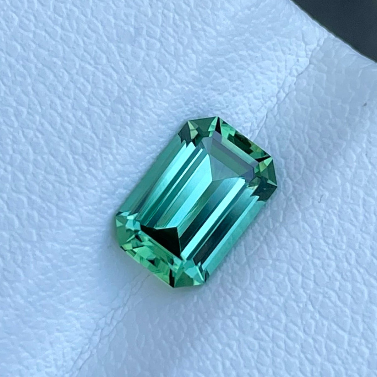 Mint Green Tourmaline 1.80 carats Emerald Cut Natural Afghan Gemstone
