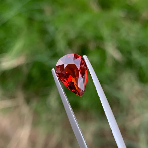 Garnet Gems for Purchase 3.10 carats Pear Cut Loose Gemstone from Tanzania