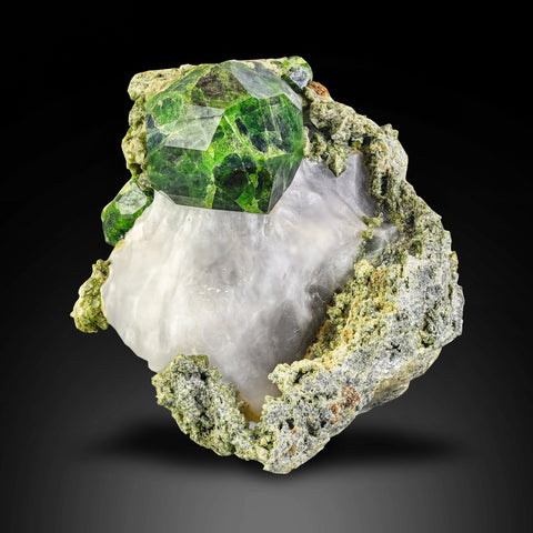 The "Green Fire Demantoid Garnet Crystals on Matrix from Kuh-e-Belgheys, Iran
