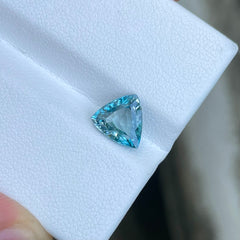  Blue Zircon 2.40 Carats Trillion Cut