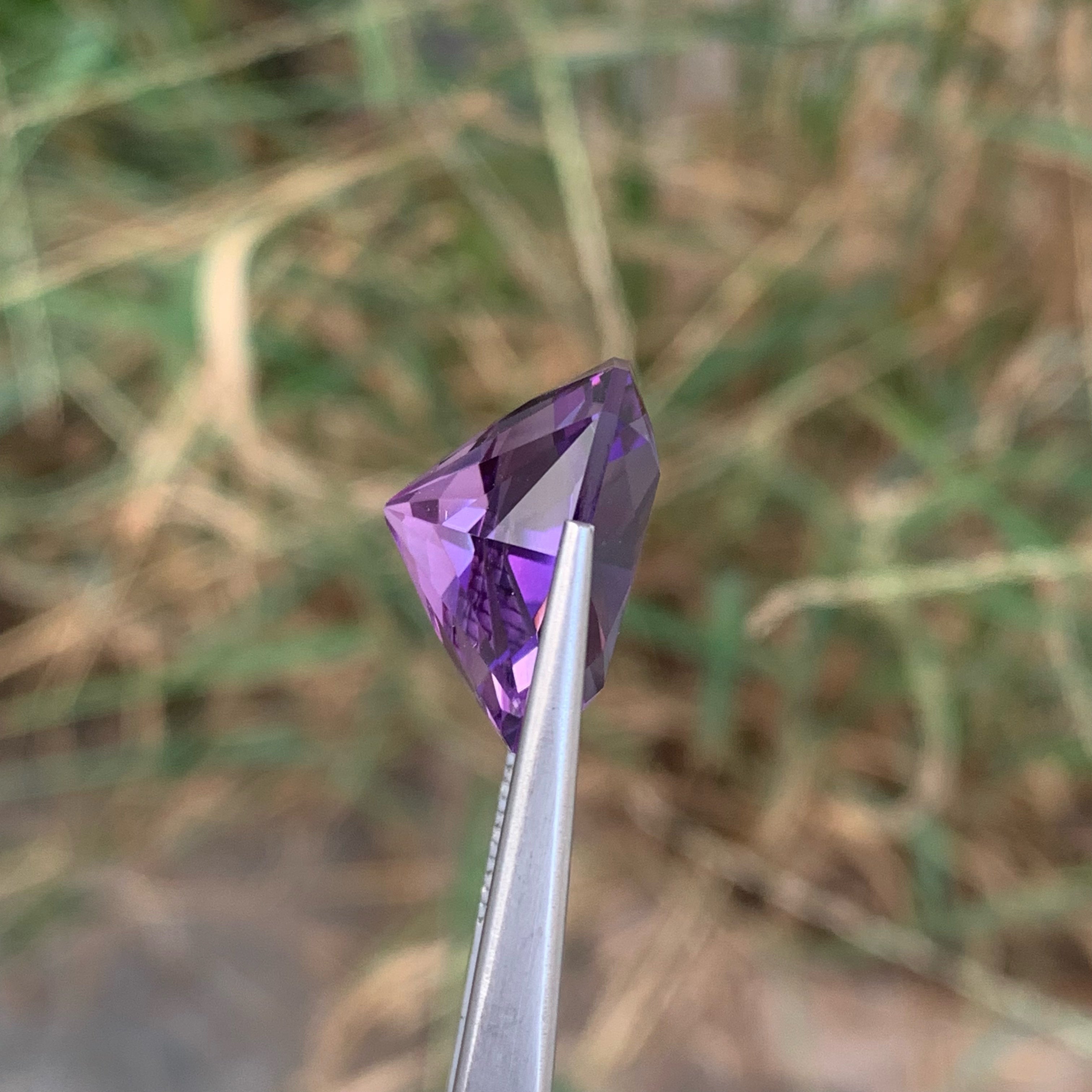 Luminescent Purple Amethyst 16.70 carats Custom Precision Cut Natural Brazilian Gem