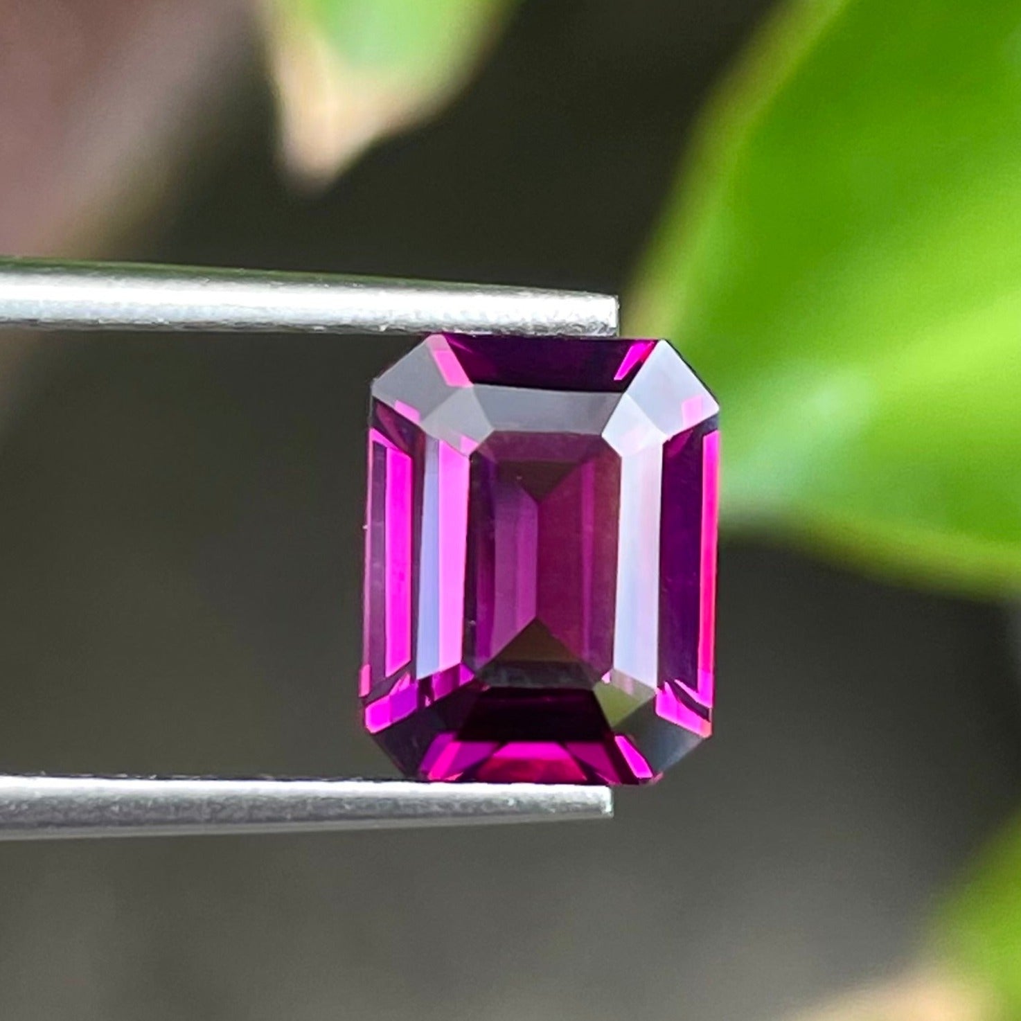 Purple Garnet 2.55 Carats Emerald Cut