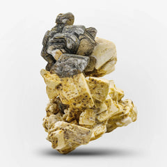 Silvery Muscovite Mica on Microcline