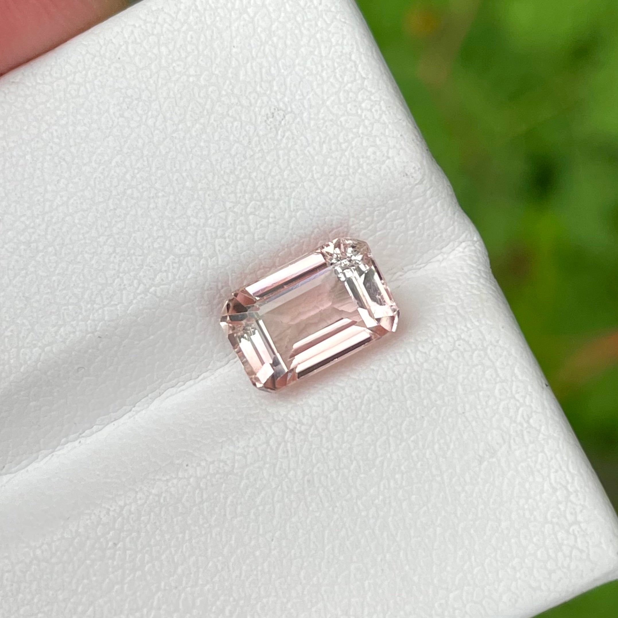 2.90 carats Emerald Cut Natural Peach Tourmaline Afghani Gemstone