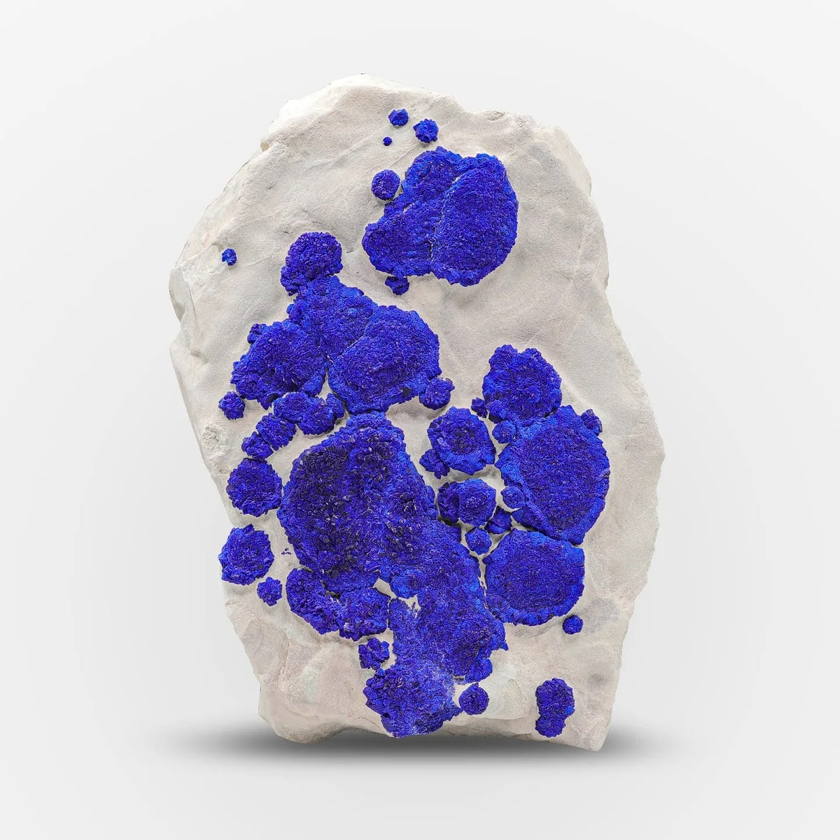 Azurite Crystal on Kaolinite Matrix