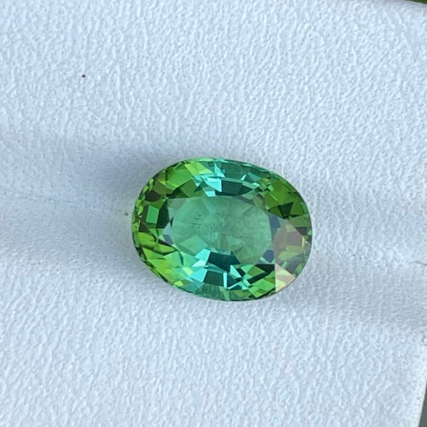 Fancy Oval Shaped Mint Green Tourmaline 4.15 carats Natural Afghani Gemstone