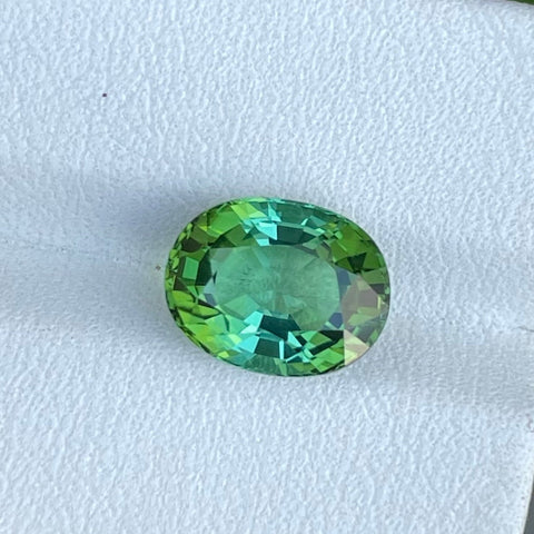 Fancy Oval Shaped Mint Green Tourmaline 4.15 carats Natural Afghani Gemstone