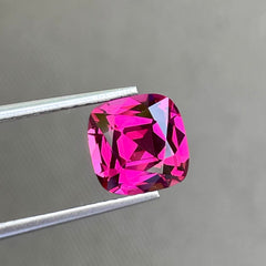 Fiery Reddish Pink Garnet 3.10 carats Cushion Cut Natural Tanzanian Gemstone