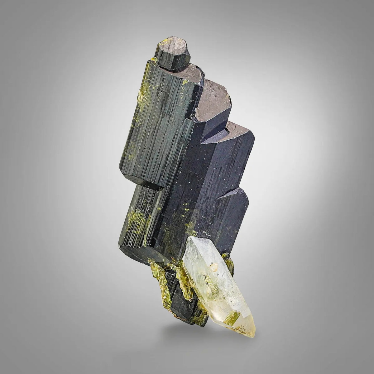Discover the Unique Beauty of Epidote with Quartz Crystal Specimen from Pakistan