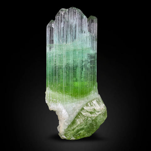 Bicolor Tourmaline Cluster with Excellent transparency and Luster from Paprok, Afghanistan