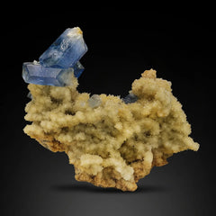 Celestite Cluster with Calcite Matrix