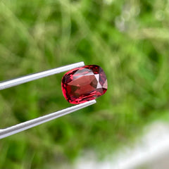 Orangey Red Burmese Spinel 1.85 carats Cushion Cut Natural Loose Gemstone