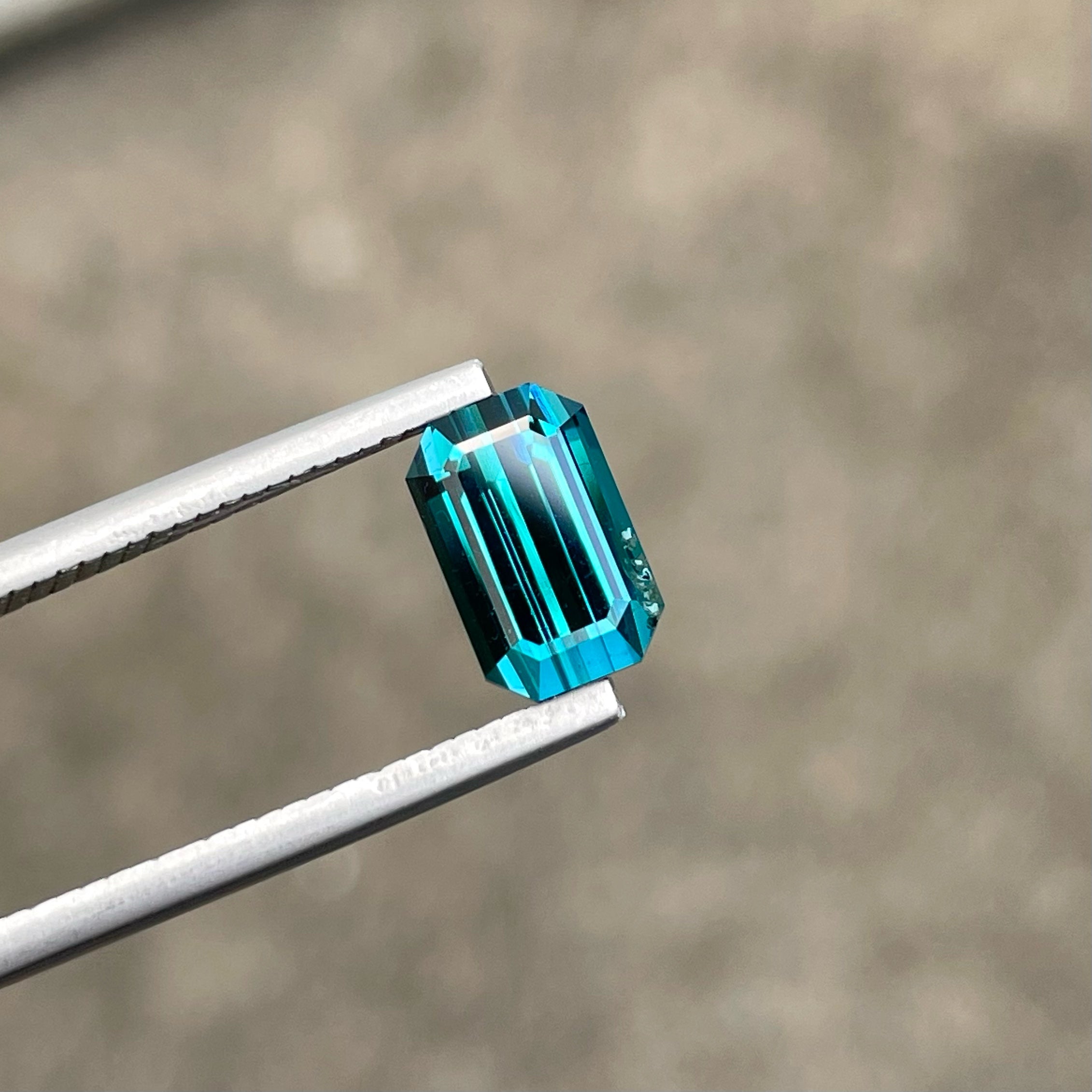 The Ultimate Deep Blue Tourmaline 2.20 carats Emerald cut Afghani Tourmaline Gemstone