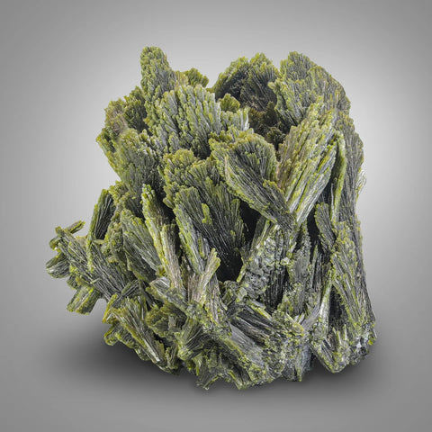 Strangled Forest Green Epidote Crystal Aggregate Matrix from Pakistan