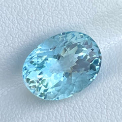 Prismatic Sea-Blue Aquamarine 3.65 carats Oval Shaped Natural Loose Nigerian Gem