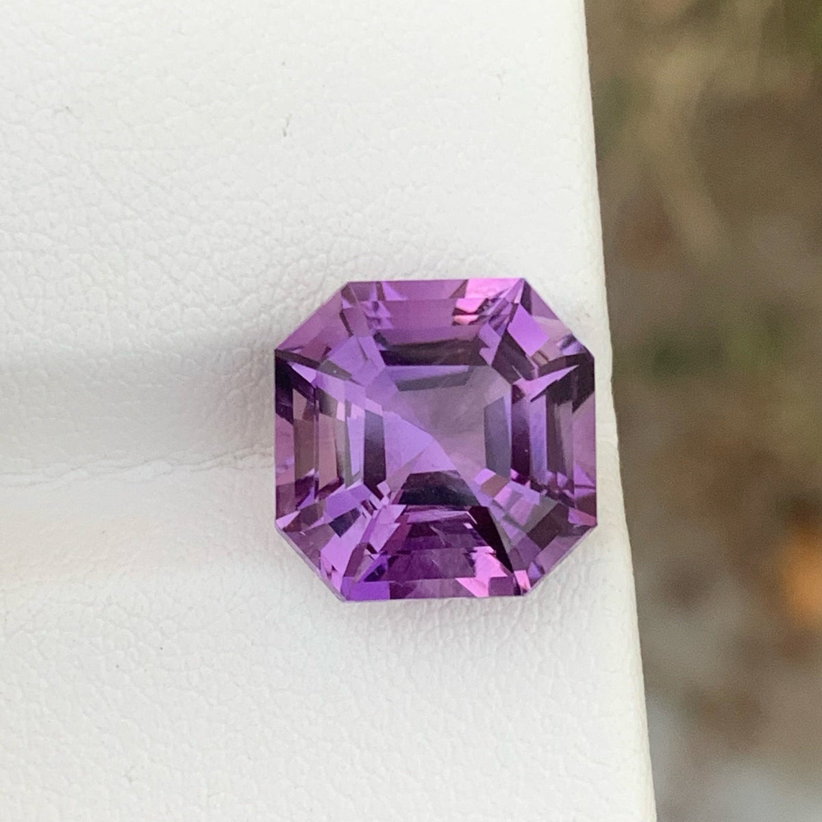 Glam of Purple Amethyst 7.80 carats Asscher Cut Natural Brazilian Gemstone