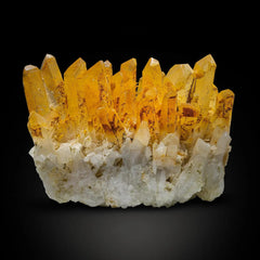 Quartz Cluster with Iron-Oxide Coating