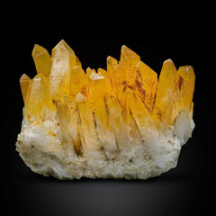 Quartz Cluster with Iron-Oxide Coating