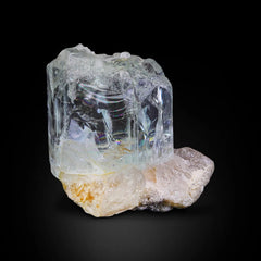 Etched Aquamarine Crystal on Matrix from Skardu, Pakistan