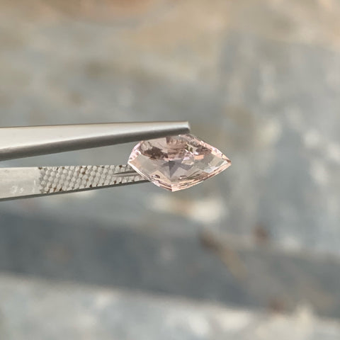 Attractive Pink Morganite 4.30 carats Trilliant Cut Loose Afghani Gemstone