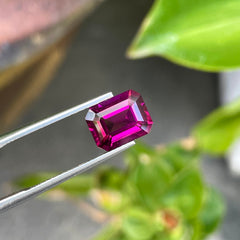  Purple Garnet 2.90 Carats Emerald Cut