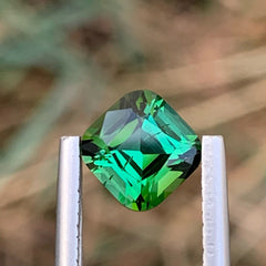 Mesmerizing Greenish Blue Tourmaline 1.55 carats Cushion Cut Natural Afghani Gemstone