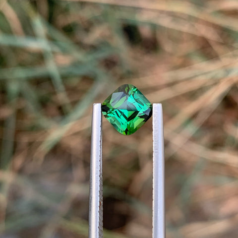 Mesmerizing Greenish Blue Tourmaline 1.55 carats Cushion Cut Natural Afghani Gemstone