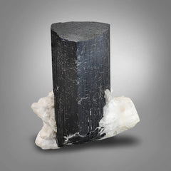 Beautiful Schorl Black Tourmaline With Milky White Cleavlandite